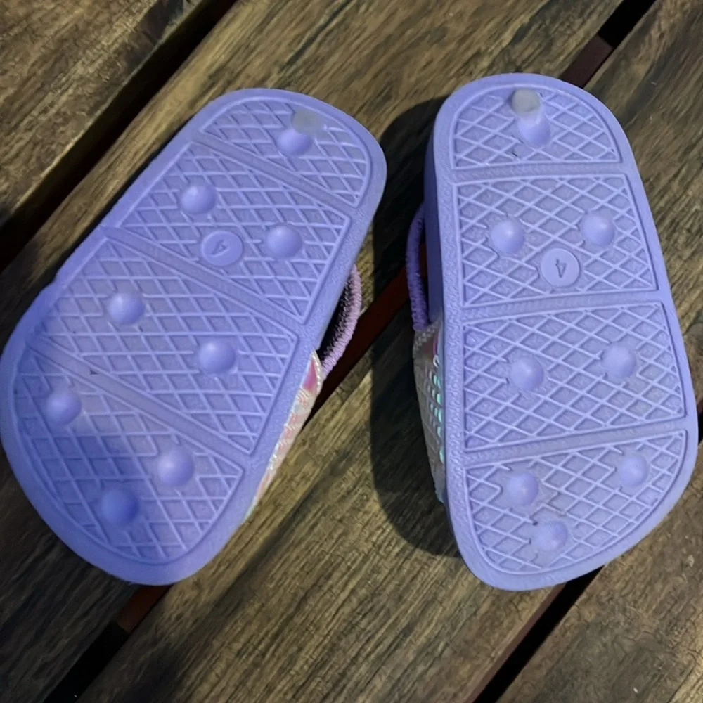 Purple Mermaid Toddler Sandals Size 4